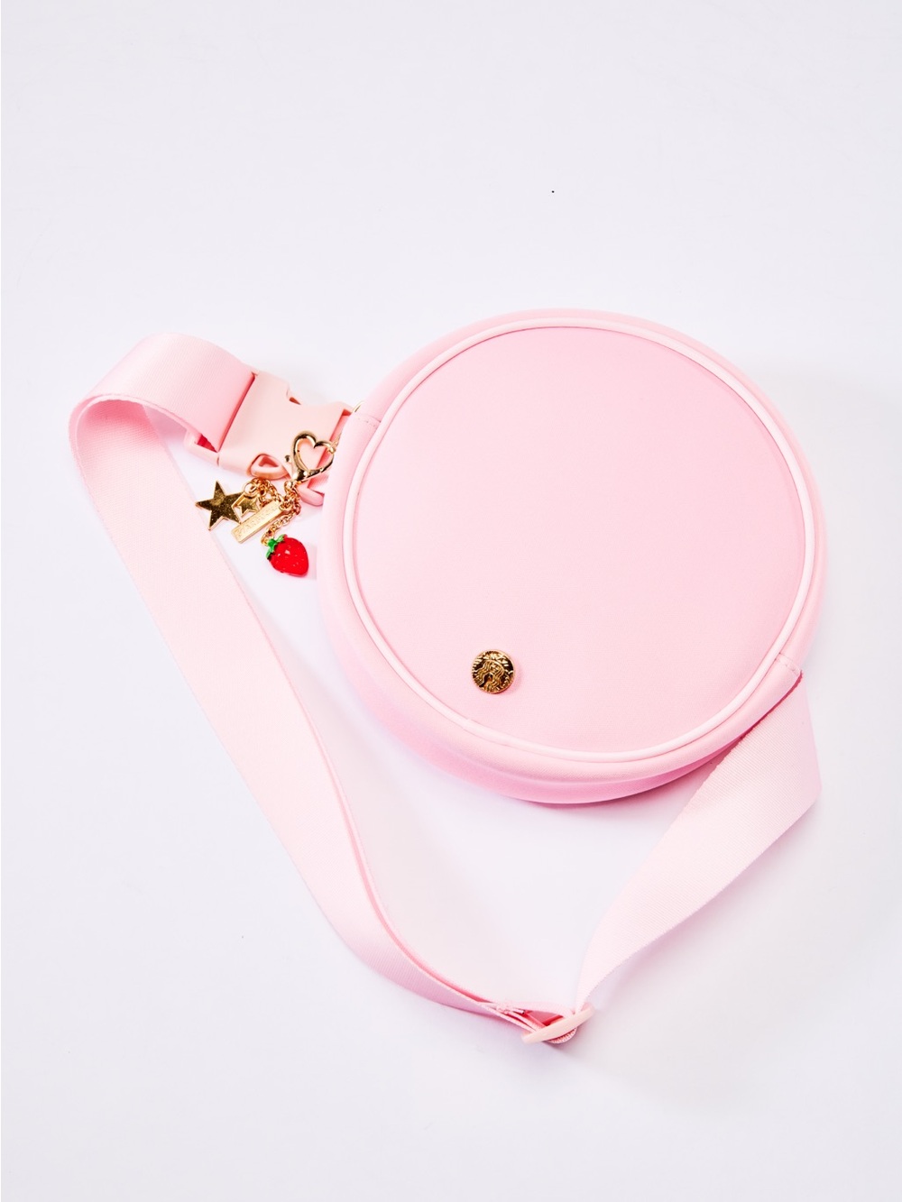 Starbucks Pink Round Crossbody Bag with Star & Strawberry Charm